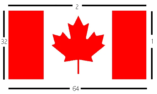 ابعاد پرچم کانادا